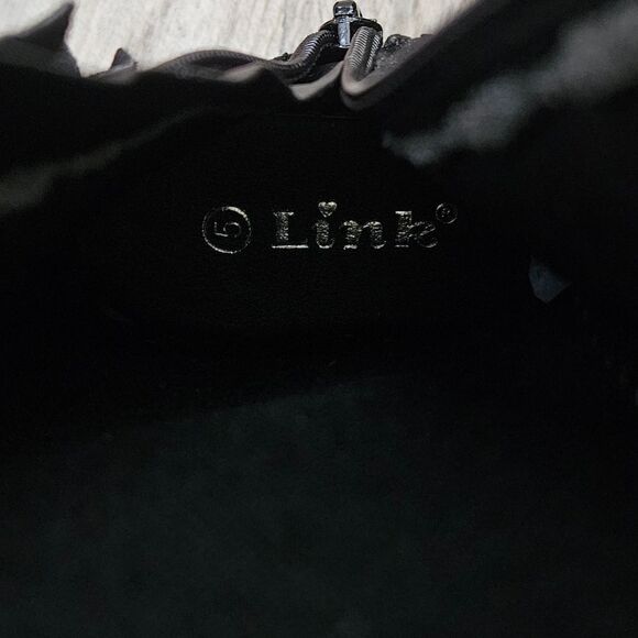 Link Candice 16KA Black Faux Suede Fringe Mid Calf Boots Size 5T - Picture 11 of 14